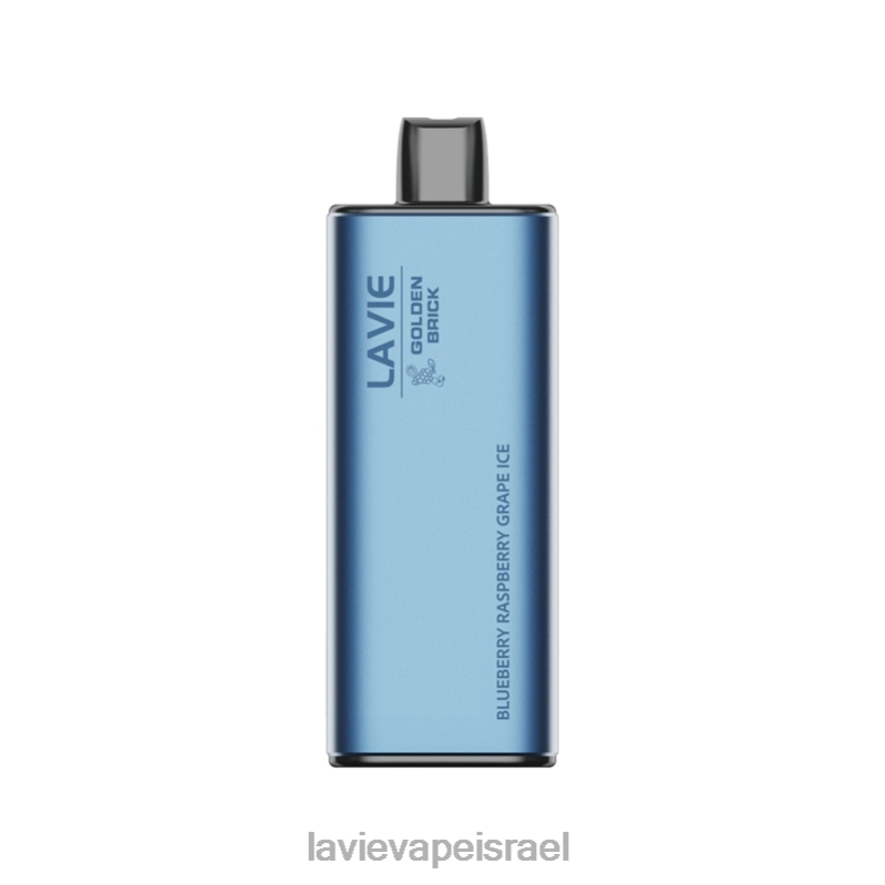 LAVIE Vape Israel - LAVIE GOLDEN BRICK 10000 שאיפות קרח ענבים פטל אוכמניות 8DBZL56