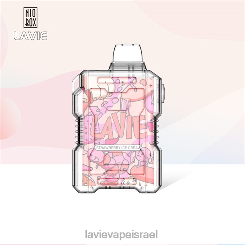 LAVIE Vape Israel - LAVIE NIO BOX 9000 שאיפות גלידת תות 8DBZL196