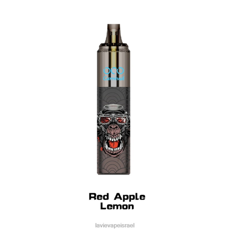 LAVIE Vape Israel - LAVIE OCO קרנבל 10000 שאיפות לימון תפוח אדום 8DBZL356