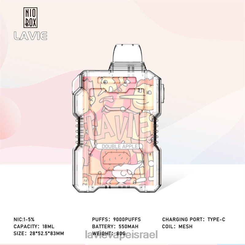 LAVIE Vape Reddit - LAVIE NIO BOX 9000 שאיפות תפוח כפול 8DBZL195