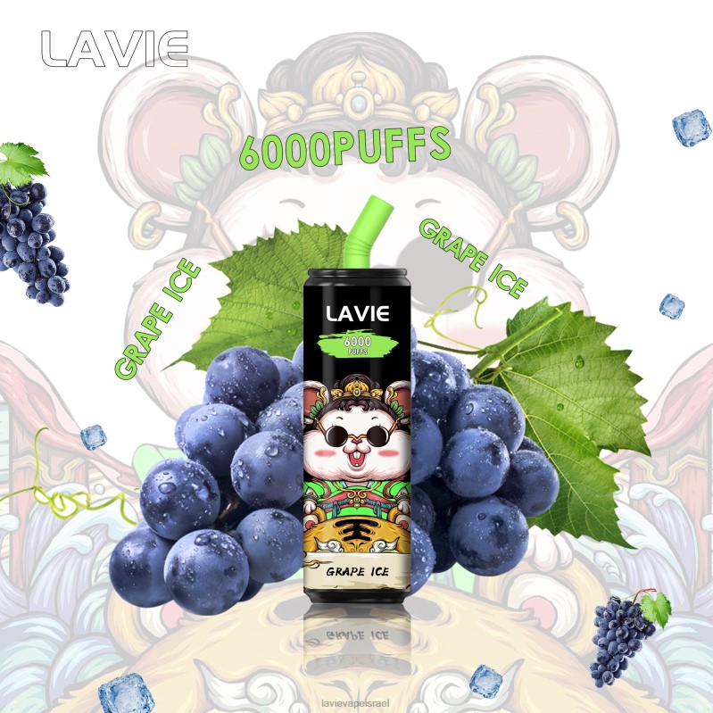 LAVIE Vape Review - LAVIE Coke BAR 6000 שאיפות קרח ענבים 8DBZL269