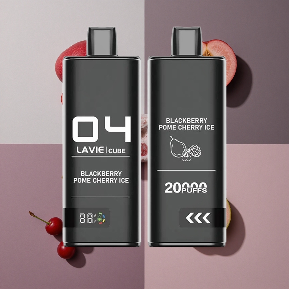 Lavie Cube 20000 Puffs מאייד חד פעמי פטל רימון דובדבן קרח 28מ\ל 25 ניקוטין מלח
