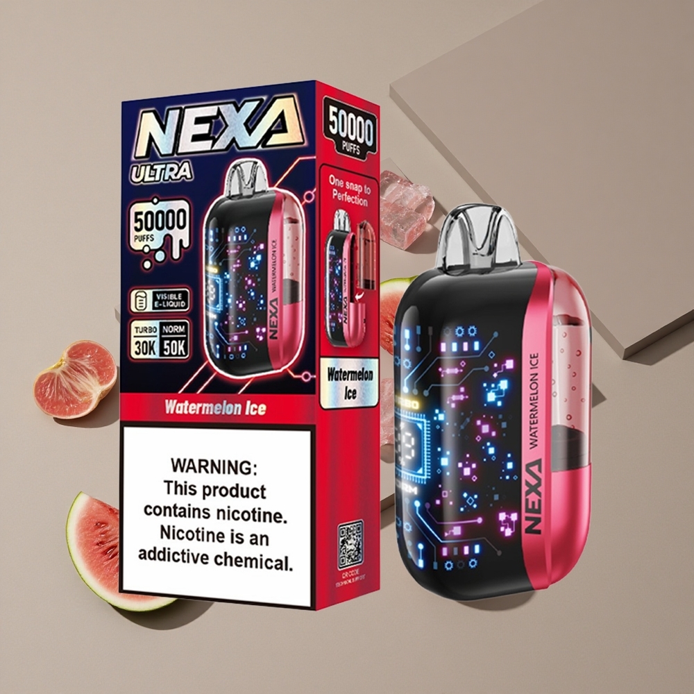 NEXA Ultra 50K וייפ חד פעמי אבטיח קרח עם 20ml קיבולת מראש ו-50000 שאיפות