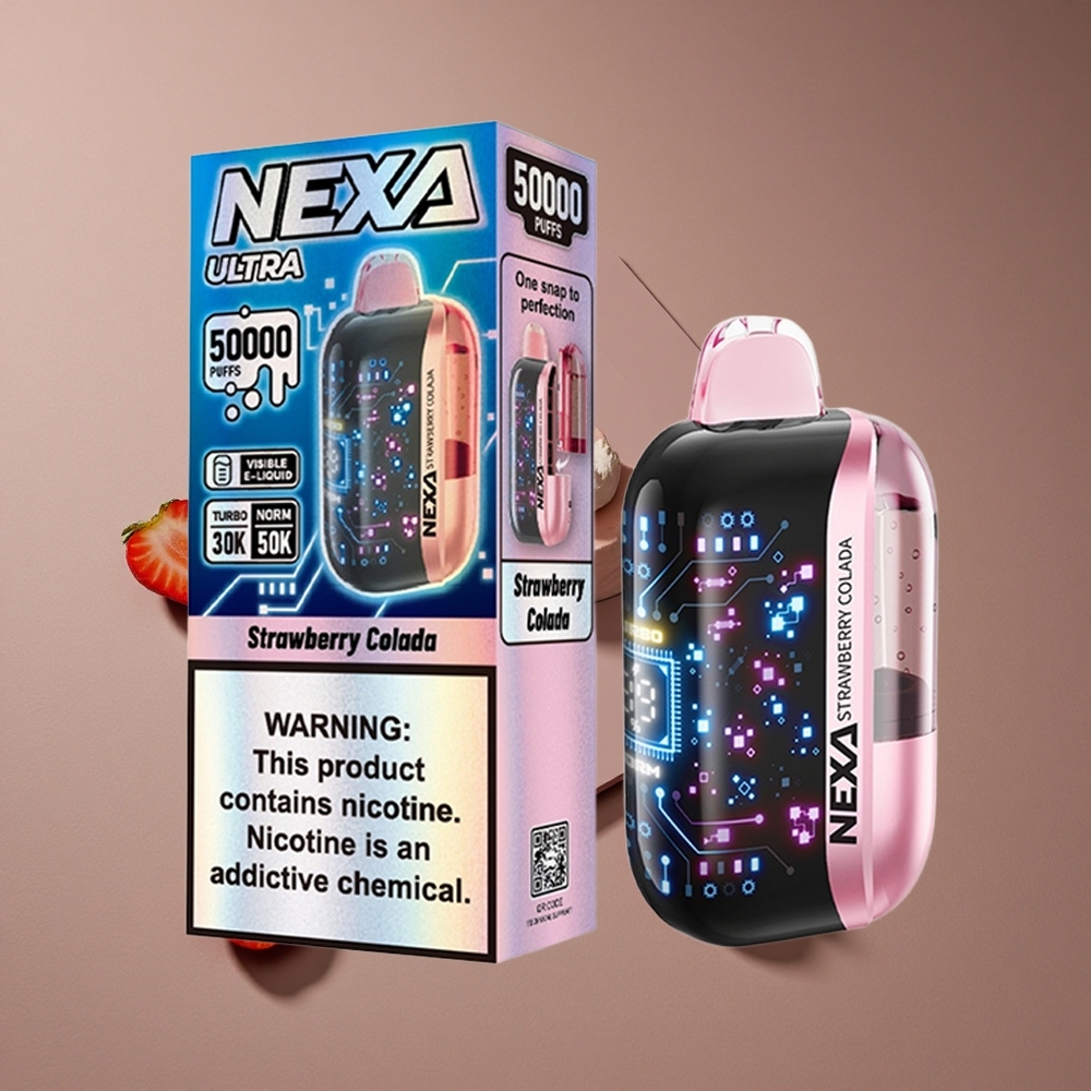 NEXA Ultra 50K וייפ חד פעמי תות קוקוס עם 20ml קיבולת מראש ו-50000 שאיפות