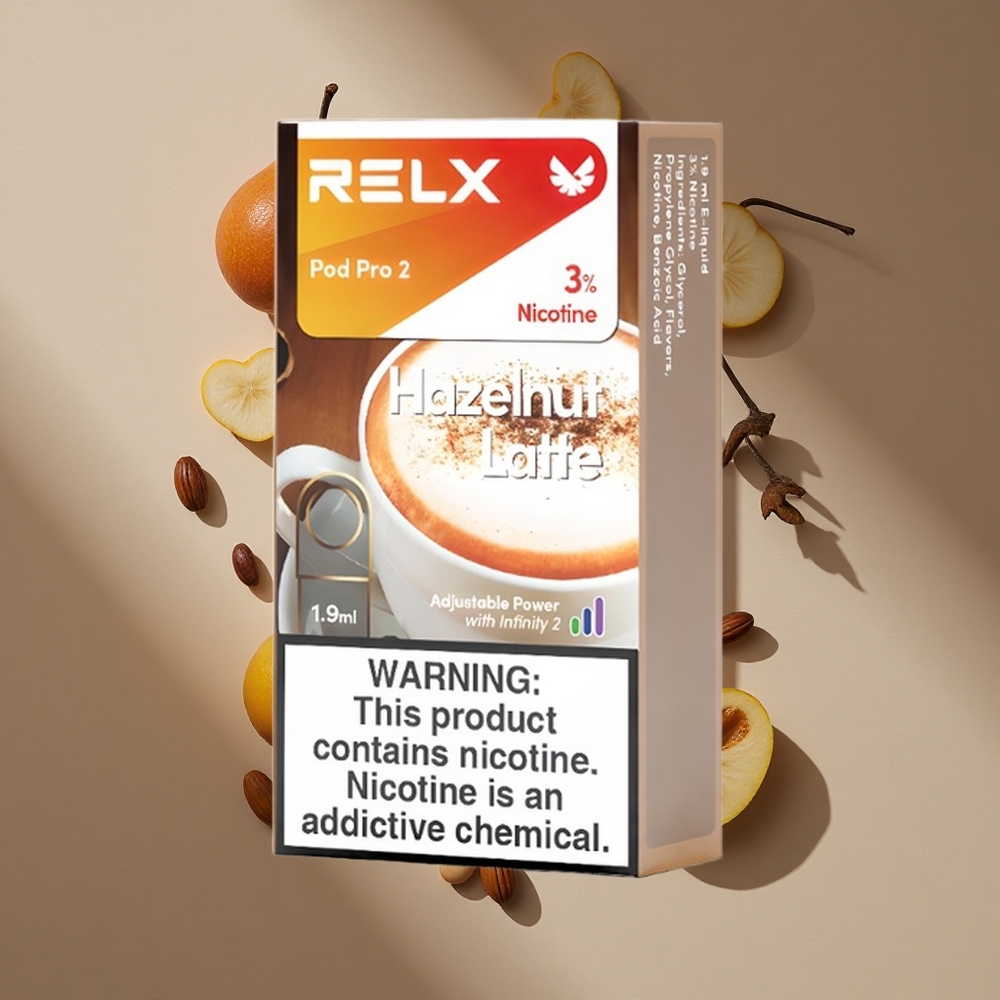 RELX Pod Pro 2 לֶטֶה אגוזי לוז 3 ניקוטין 600 Puffs