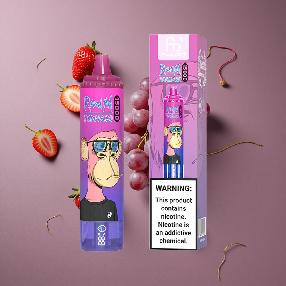 RandM Fumot Tornado 15000 Puffs 15000 מפוחים 25 מ\ל תות ענבים