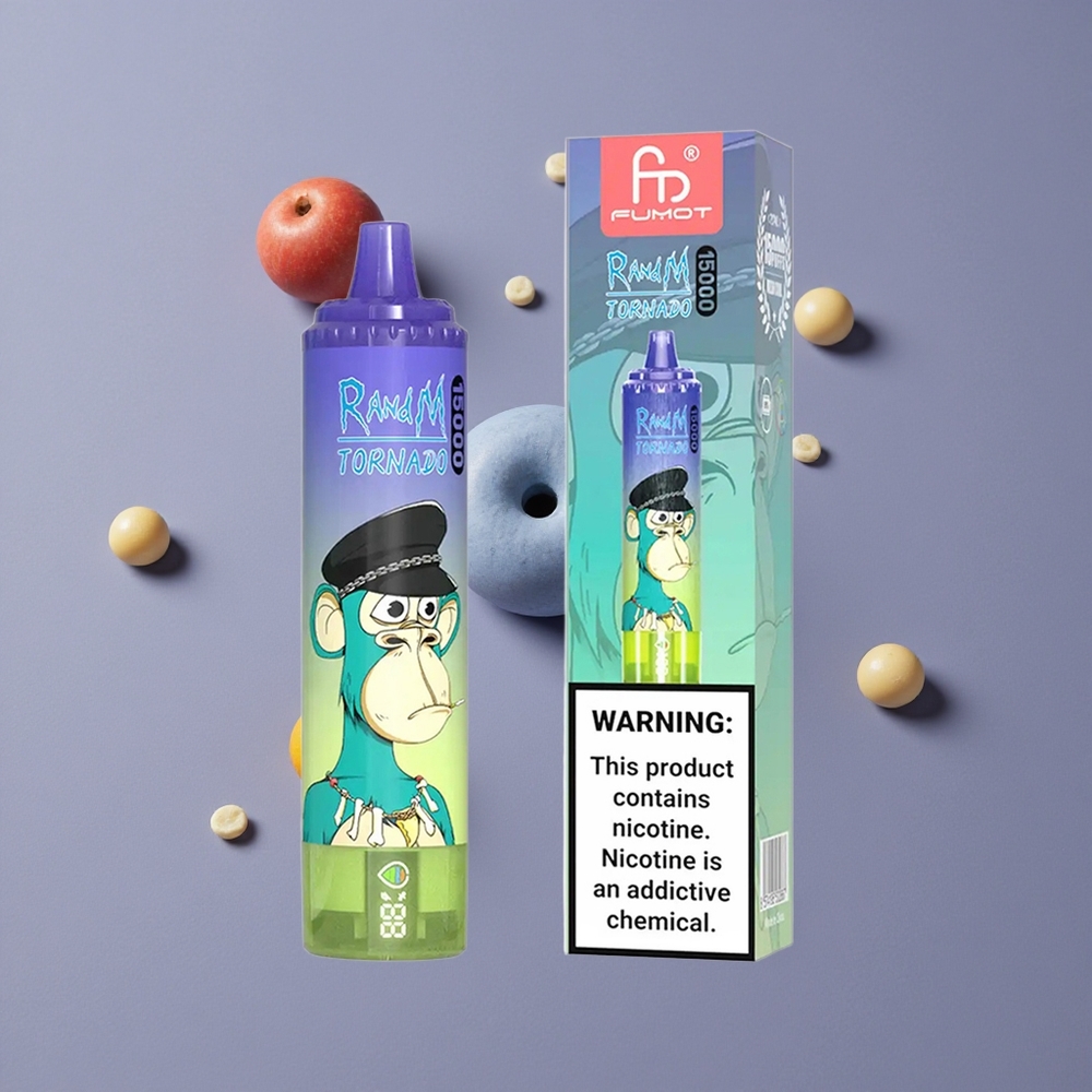 RandM Fumot Tornado 15000 Puffs 25מ\ל 09 אוהם בועת מסטיק כחולה