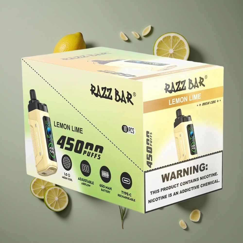Razz Bar 45000 Puffs סוללה 650 מאש לימון ליים