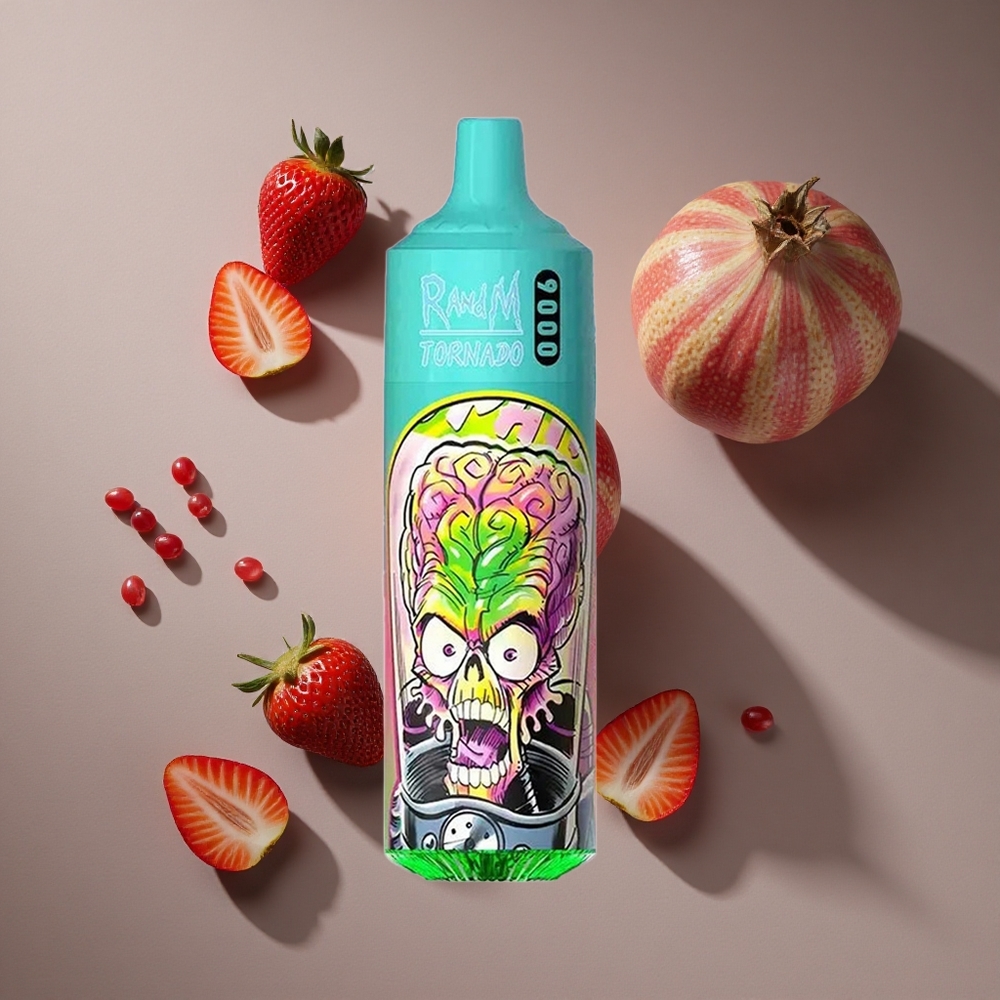 RandM Fumot Tornado 9000 Puffs 18 מ"ל תות רימון