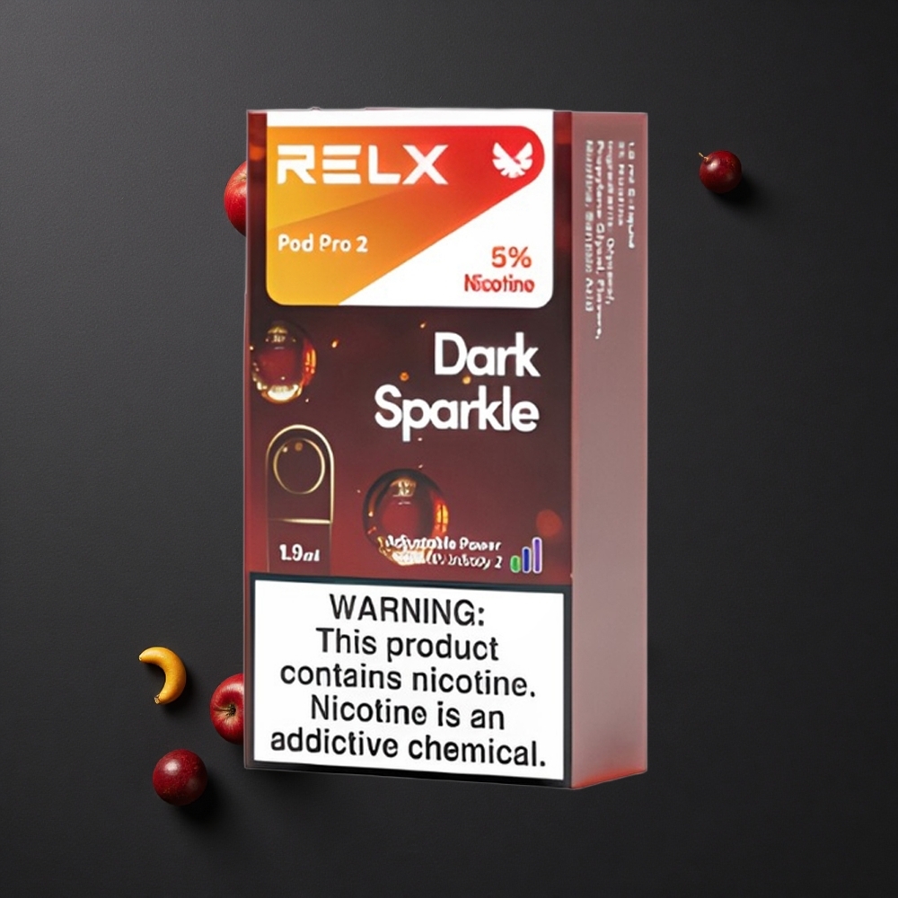 RELX Pod Pro 2 ניקוטין 5% 600 שאיפות כהה נוצץ